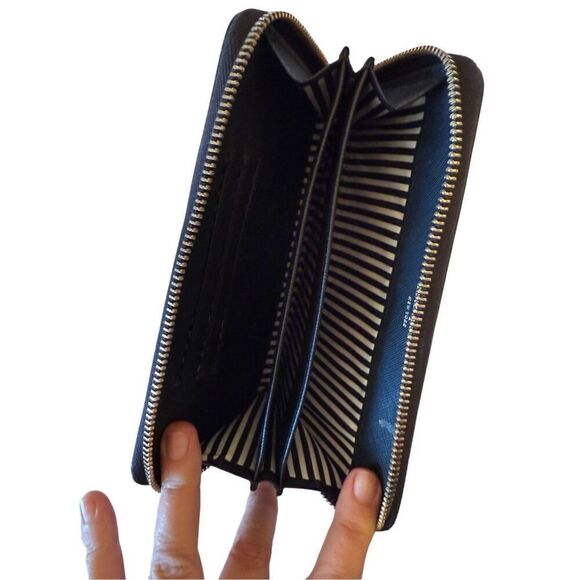 Kate Spade Womens Black Zip-Around Cardholders Wristlet Wallet - Picture 5 of 7